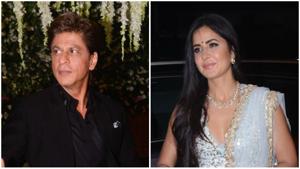 Shah Rukh Khan and Katrina Kaif at Poorna Patel’s wedding reception.(Viral Bhayani) Shah Rukh Khan and Katrina Kaif at Poorna Patel’s wedding reception.(Viral Bhayani)