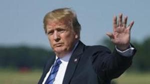 President Donald Trump waves as he arrives on Air Force One at Morristown Municipal Airport, in Morristown, N.J., Friday, July 20, 2018, en route to Trump National Golf Club in Bedminster, N.J.. (AP Photo/Carolyn Kaster)(AP) President Donald Trump waves as he arrives on Air Force One at Morristown Municipal Airport, in Morristown, N.J., Friday, July 20, 2018, en route to Trump National Golf Club in Bedminster, N.J.. (AP Photo/Carolyn Kaster)(AP)