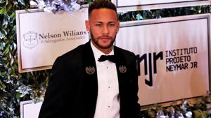Neymar poses on the red carpet during an auction to raise funds for his Institute Project Neymar Jr in Sao Paulo, Brazil.(REUTERS) Neymar poses on the red carpet during an auction to raise funds for his Institute Project Neymar Jr in Sao Paulo, Brazil.(REUTERS)