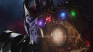 Thanos wields the Infinity Gauntlet in Avengers: Infinity War. Thanos wields the Infinity Gauntlet in Avengers: Infinity War.