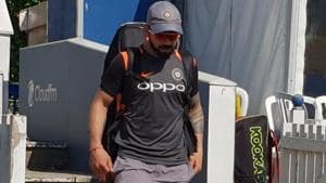 Virat Kohli arrives for practice ahead of India’s warm-up match against Essex.(Twitter)
