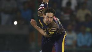 Mitchell Johnson bowls in IPL 2018 for Kolkata Knight Riders(AP) Mitchell Johnson bowls in IPL 2018 for Kolkata Knight Riders(AP)