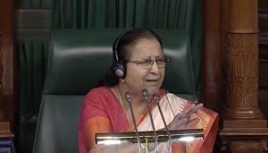 Speaker Sumitra Mahajan conducting proceedings in the Lok Sabha during the Monsoon session of Parliament, in New Delhi on July 24, 2018.(PTI Photo) Speaker Sumitra Mahajan conducting proceedings in the Lok Sabha during the Monsoon session of Parliament, in New Delhi on July 24, 2018.(PTI Photo)