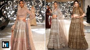 India Couture 2018 marked designer duo Falguni and Shane Peacock’s debut couture show in India.(Raajessh Kashyap/HT Photo)