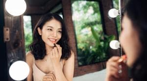 Women with a fair skin tone can pull off any shade of lipstick. Lighter shades of peach, pink or nudes go well during the day.(Shutterstock) Women with a fair skin tone can pull off any shade of lipstick. Lighter shades of peach, pink or nudes go well during the day.(Shutterstock)