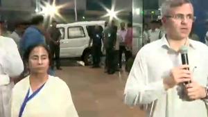 With West Bengal chief minister Mamata Banerjee on his side, National Conference leader Omar Abdullah said no party will be considered untouchable.(ANI/Twitter) With West Bengal chief minister Mamata Banerjee on his side, National Conference leader Omar Abdullah said no party will be considered untouchable.(ANI/Twitter)