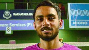 Sourabh Verma won his match in just 36 minutes.(PTI) Sourabh Verma won his match in just 36 minutes.(PTI)