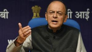 Arun Jaitley said the tax reduction has reduced the cost to the consumers, increased his purchasing capacity and added to the increased consumption in the economy.(Mohd Zakir/HT Photo) Arun Jaitley said the tax reduction has reduced the cost to the consumers, increased his purchasing capacity and added to the increased consumption in the economy.(Mohd Zakir/HT Photo)