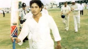 Sachin Tendulkar scored his first Test century against England at Old Trafford in 1990.(Getty Images) Sachin Tendulkar scored his first Test century against England at Old Trafford in 1990.(Getty Images)