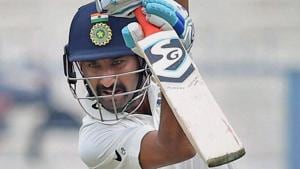 Cheteshwar Pujara did not have a good outing for India in the warm-up match against Essex.(PTI) Cheteshwar Pujara did not have a good outing for India in the warm-up match against Essex.(PTI)