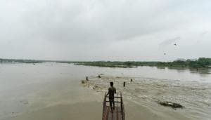 A man looks on at Yamuna River, in New Delhi on Saturday, July 28, 2018.(PTI Photo) A man looks on at Yamuna River, in New Delhi on Saturday, July 28, 2018.(PTI Photo)