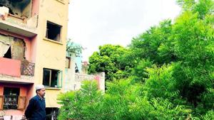 Mohsin Siddiqui’s rooftop in his Hazrat Nizamuddin home.(HT Photo) Mohsin Siddiqui’s rooftop in his Hazrat Nizamuddin home.(HT Photo)