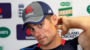 England's Alastair Cook during a press conference on July 30, 2018.(Action Images via Reuters) England's Alastair Cook during a press conference on July 30, 2018.(Action Images via Reuters)