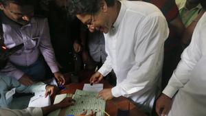The Election Commission of Pakistan had issued a notice to Imran Khan for violating the secrecy of ballot(AP) The Election Commission of Pakistan had issued a notice to Imran Khan for violating the secrecy of ballot(AP)