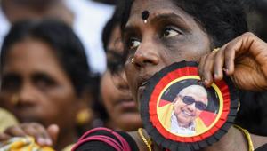 Dravida Munnetra Kazhagam (DMK) supporters gather outside the hospital where DMK chief M Karunanidhi is being treated in Chennai, on Monday, July 30, 2018.(PTI Photo) Dravida Munnetra Kazhagam (DMK) supporters gather outside the hospital where DMK chief M Karunanidhi is being treated in Chennai, on Monday, July 30, 2018.(PTI Photo)