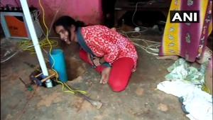 The girl fell into a 110-feet deep borewell in Murgiachak area under Kotwali Police station of Munger on Tuesday afternoon.(ANI Photo) The girl fell into a 110-feet deep borewell in Murgiachak area under Kotwali Police station of Munger on Tuesday afternoon.(ANI Photo)