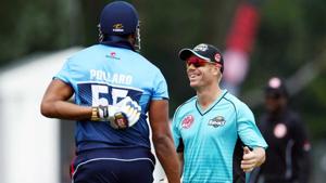 David Warner will have Kieron Pollard and Darren Sammy as teammates in the Caribbean Premier League side St Lucia Stars.(AFP) David Warner will have Kieron Pollard and Darren Sammy as teammates in the Caribbean Premier League side St Lucia Stars.(AFP)