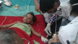 Sana was taken out of the borewell at her grandfather’s place at Murgiyachak locality around 9.30pm and rushed to a hospital.(ANI Photo/Twitter) Sana was taken out of the borewell at her grandfather’s place at Murgiyachak locality around 9.30pm and rushed to a hospital.(ANI Photo/Twitter)