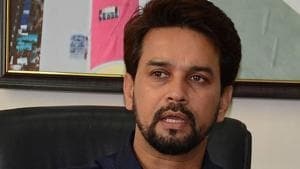 Anurag Thakur was removed as the president of the Board of Control for Cricket in India.(HT Photo)