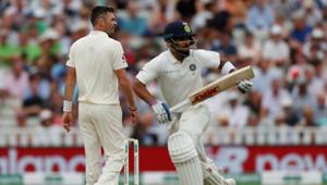 Chasing 194 to win the first cricket Test against England, India were 110 for five at stumps on day three, at Edgbaston on Friday.(Action Images via Reuters) Chasing 194 to win the first cricket Test against England, India were 110 for five at stumps on day three, at Edgbaston on Friday.(Action Images via Reuters)