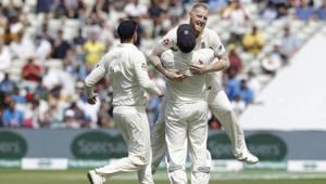 England beat India by 31 runs to win the first Test at Edgbaston on Saturday and so take a 1-0 lead in a five-match series.(AFP) England beat India by 31 runs to win the first Test at Edgbaston on Saturday and so take a 1-0 lead in a five-match series.(AFP)