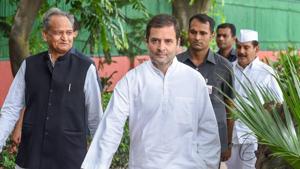Congress’ campaign strategy follows an assessment that the corruption issue is going to hurt the BJP’s electoral prospects not only in Rajasthan, Chhattisgarh, Madhya Pradesh and Mizoram state elections but also in the 2019 Lok Sabha polls.(PTI) Congress’ campaign strategy follows an assessment that the corruption issue is going to hurt the BJP’s electoral prospects not only in Rajasthan, Chhattisgarh, Madhya Pradesh and Mizoram state elections but also in the 2019 Lok Sabha polls.(PTI)