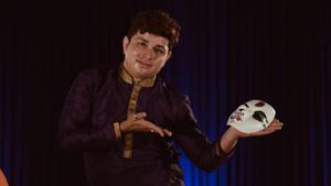 Sastry uses masks, scarves and elements of Bharatanatyam, Kuchipudi and Odissi in his performances. His audiences range from college students to young dance enthusiasts and members of the LGBTQ community.(Josh Talks) Sastry uses masks, scarves and elements of Bharatanatyam, Kuchipudi and Odissi in his performances. His audiences range from college students to young dance enthusiasts and members of the LGBTQ community.(Josh Talks)