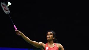 P.V. Sindhu of India hits a shot against Carolina Marin of Spain in the women's singles final during the badminton World Championships in Nanjing(AFP) P.V. Sindhu of India hits a shot against Carolina Marin of Spain in the women's singles final during the badminton World Championships in Nanjing(AFP)