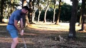 James Anderson was playing golf with his England bowling partner Stuart Broad.(Twitter) James Anderson was playing golf with his England bowling partner Stuart Broad.(Twitter)
