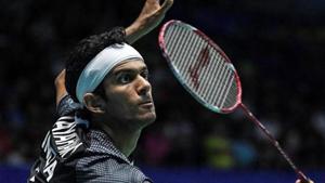 Ajay Jayaram hits a return against Son Wan-ho during their quarter-final match at the Malaysia Open Badminton Superseries.(AFP) Ajay Jayaram hits a return against Son Wan-ho during their quarter-final match at the Malaysia Open Badminton Superseries.(AFP)