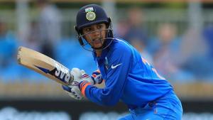 DERBY, ENGLAND - JUNE 24: Smriti Mandhana of India bats during the England v India group stage match at the ICC Women's World Cup 2017 at The 3aaa County Ground on June 24, 2017 in Derby, England.(Getty Images) DERBY, ENGLAND - JUNE 24: Smriti Mandhana of India bats during the England v India group stage match at the ICC Women's World Cup 2017 at The 3aaa County Ground on June 24, 2017 in Derby, England.(Getty Images)