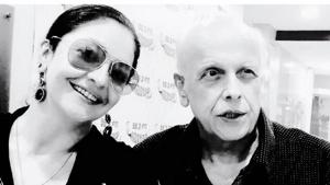 Actor-filmmaker Pooja Bhatt with father, filmmaker Mahesh Bhatt. Actor-filmmaker Pooja Bhatt with father, filmmaker Mahesh Bhatt.