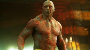 Dave Bautista as Drax the Destroyer in a still from Guardians of the Galaxy.