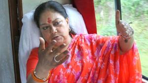 CM Vasundhara Raje is scheduled to hold a public meeting in Barmer on August 28.(HT File) CM Vasundhara Raje is scheduled to hold a public meeting in Barmer on August 28.(HT File)