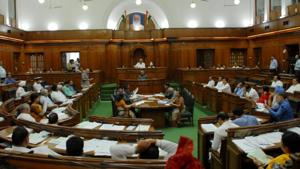 Delhi’s deputy chief minister Manish Sisodia speaks in the Delhi Assembly on Monday, August 6 ,2018 .(PTI) Delhi’s deputy chief minister Manish Sisodia speaks in the Delhi Assembly on Monday, August 6 ,2018 .(PTI)