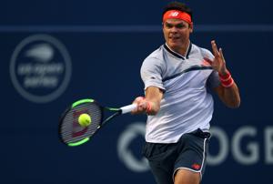 Milos Raonic of Canada plays a shot against David Goffin of Belgium during a 1st round match on Day 1 of the Rogers Cup at Aviva Centre on August 6, 2018 in Toronto, Canada.(AFP) Milos Raonic of Canada plays a shot against David Goffin of Belgium during a 1st round match on Day 1 of the Rogers Cup at Aviva Centre on August 6, 2018 in Toronto, Canada.(AFP)