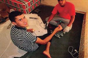 In this undated photo Abouyaaqouab Aalla and Hichamy, two of the terrorists that committed several attacks in Barcelona and Cambrils on August 17, 2017 killing 16 people, pose as they prepare hand-grenades at a house in Alcanar.(AFP photo) In this undated photo Abouyaaqouab Aalla and Hichamy, two of the terrorists that committed several attacks in Barcelona and Cambrils on August 17, 2017 killing 16 people, pose as they prepare hand-grenades at a house in Alcanar.(AFP photo)