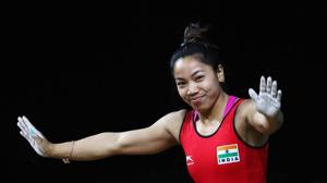 Mirabai Chanu is struggling with an unidentified lower-back problem since May and is yet to begin full-fledged weight training.(Getty Images)