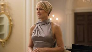 Robin Wright as President Claire Underwood in a still from House of Cards. Robin Wright as President Claire Underwood in a still from House of Cards.