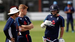 Cricket - England Nets - Lord’s, London, Britain - August 8, 2018 England batting coach Mark Ramprakash with Ollie Pope and Sam Curran during nets(Action Images via Reuters) Cricket - England Nets - Lord’s, London, Britain - August 8, 2018 England batting coach Mark Ramprakash with Ollie Pope and Sam Curran during nets(Action Images via Reuters)