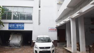 The sealed campus of Muzaffarpur short stay home where girls were alleged sexually abused. On the left is the office and printing press of prime accused Brajesh Thakur’s Hindi paper.(Santosh Kumar/ HT Photo) The sealed campus of Muzaffarpur short stay home where girls were alleged sexually abused. On the left is the office and printing press of prime accused Brajesh Thakur’s Hindi paper.(Santosh Kumar/ HT Photo)