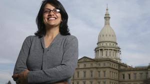 Rashida Tlaib, a Democrat, is photographed outside the Michigan Capitol in Lansing, Michigan.(AP File Photo) Rashida Tlaib, a Democrat, is photographed outside the Michigan Capitol in Lansing, Michigan.(AP File Photo)