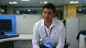 Naveen Polishetty plays disgruntled IT employee TJ in the web series, What’s Your Status.(Cheers! / YouTube) Naveen Polishetty plays disgruntled IT employee TJ in the web series, What’s Your Status.(Cheers! / YouTube)