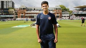 Arjun Tendulkar recently made his debut for India U-19.(Twitter) Arjun Tendulkar recently made his debut for India U-19.(Twitter)