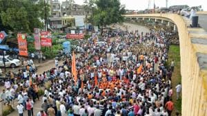 In Mumbai, the bandh called by one faction had little impact.(PTI Photo) In Mumbai, the bandh called by one faction had little impact.(PTI Photo)