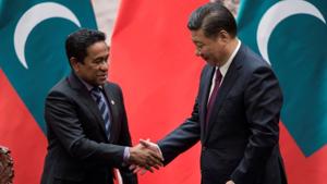 Maldives President Abdulla Yameen shakes the hand of China's President Xi Jinping after a signing meeting at the Great Hall of the People in Beijing.(Reuters File) Maldives President Abdulla Yameen shakes the hand of China's President Xi Jinping after a signing meeting at the Great Hall of the People in Beijing.(Reuters File)