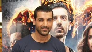John Abraham during the promotion of his upcoming film Satyameva Jayate in New Delhi on August 9, 2018.(IANS) John Abraham during the promotion of his upcoming film Satyameva Jayate in New Delhi on August 9, 2018.(IANS)