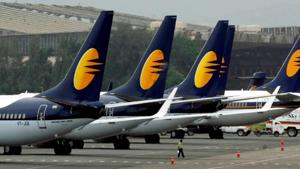 Jet Airways aircraft stand on tarmac at the domestic airport terminal in Mumbai.(REUTERS) Jet Airways aircraft stand on tarmac at the domestic airport terminal in Mumbai.(REUTERS)