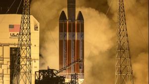 The Parker Solar Probe blasts off from launch complex 37 at Cape Canaveral Air Force Station in Florida, on Sunday.(NASA) The Parker Solar Probe blasts off from launch complex 37 at Cape Canaveral Air Force Station in Florida, on Sunday.(NASA)