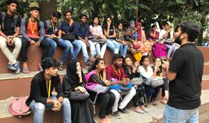 A session underway at RD National College, bandra.(HT Photo) A session underway at RD National College, bandra.(HT Photo)